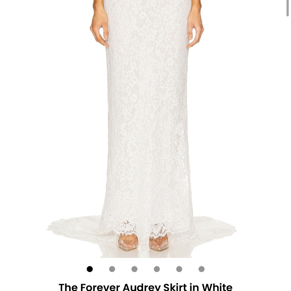 The Forever Audrey Lace Skirt in White